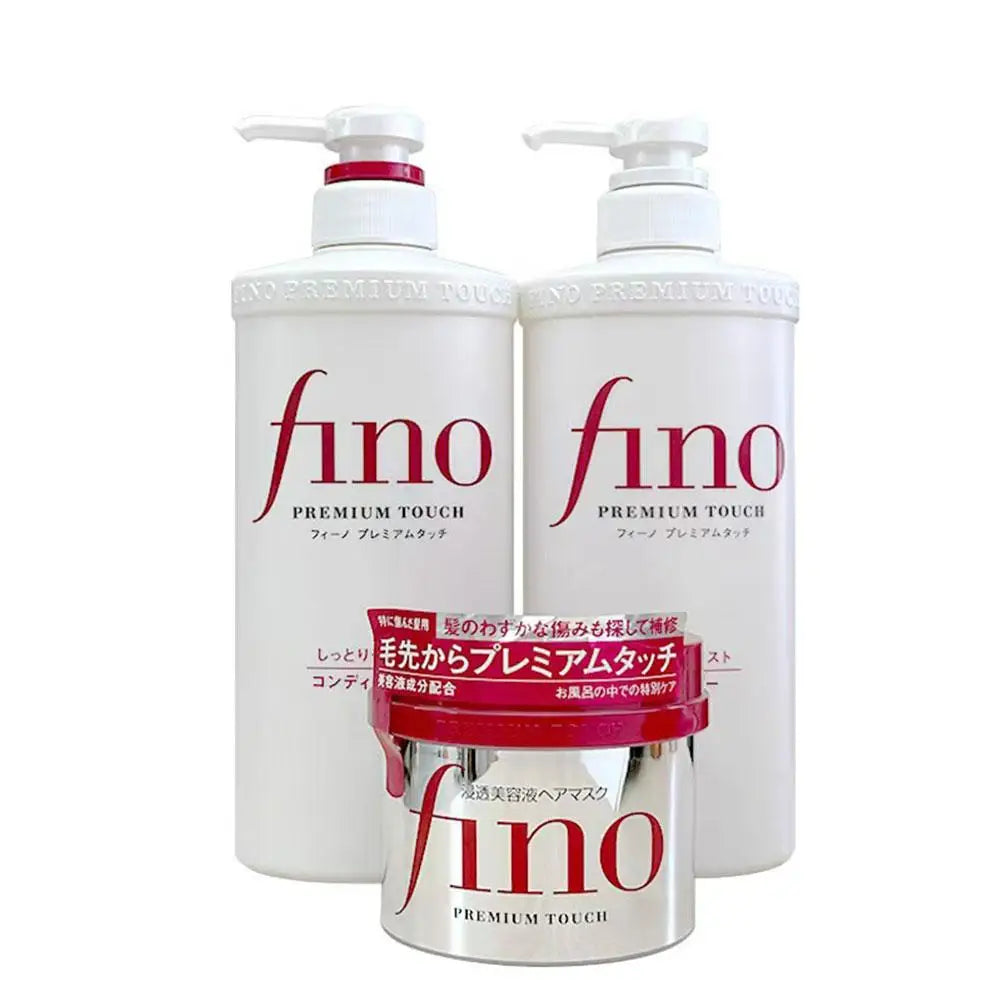 Fino Shampoo Conditioner 550ml Oil Control Volumizing Smooth Hair Mask Repair Dry Damaged Hair Moisturizing Nourishing Treatment