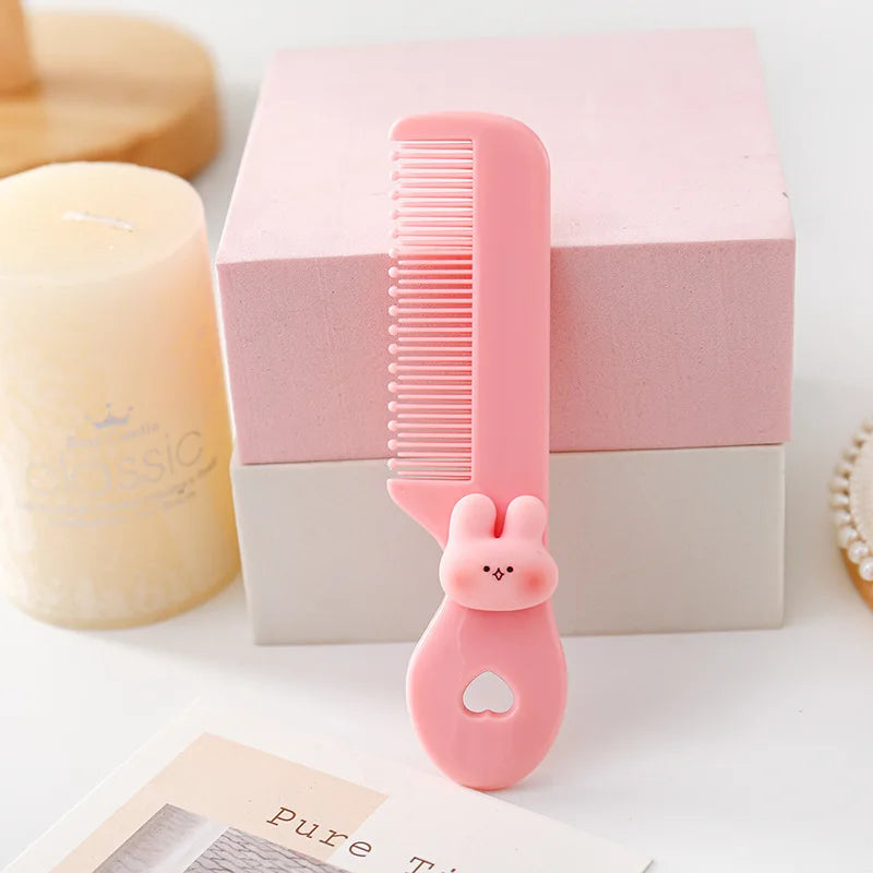 Protable Hair Brushes Cute Mini Comb for Baby Girl Boy Small Koran Cartoon Animal Floral Hair Comb Girl Kid Hair Accessories