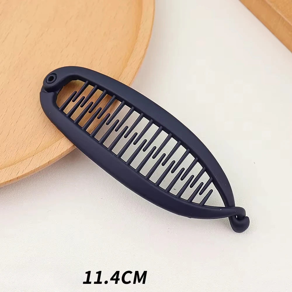 Matte Frosted Ponytail Banana Hair Clip Fish Shaped Hairpin Headband for Women Hair Accessories Twist Clamp Barrettes Headwear