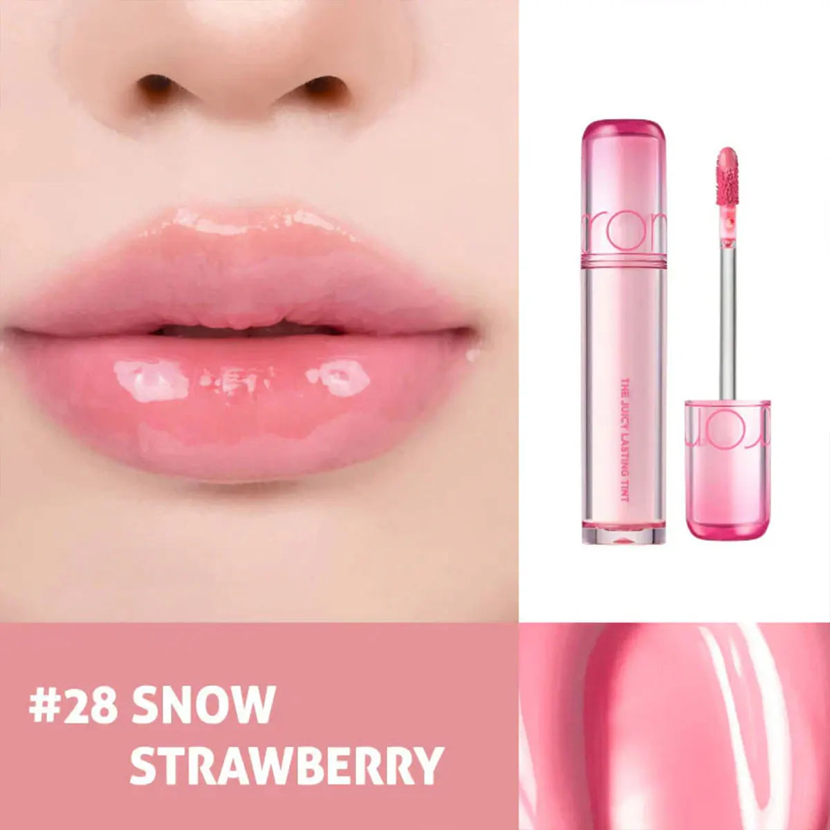 rom&nd THE JUICY LASTING TINT-10 Shades,Mirror Shine Finish,Lip Gloss,Luxury Makeup,Korean Cosmetic,K-Beauty,Korean Makeup