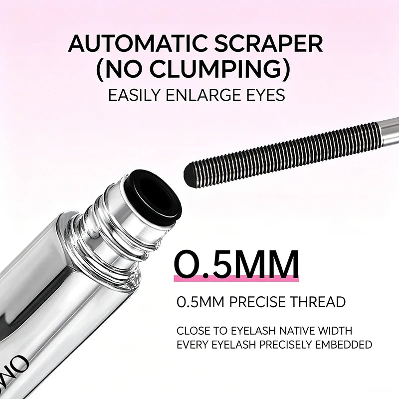 Steel Tube Mascara Long-lasting Curling Mascara Waterproof ＆ Sweat-proof Keep Each Lash Thickening Special Spiral Brush Mascara