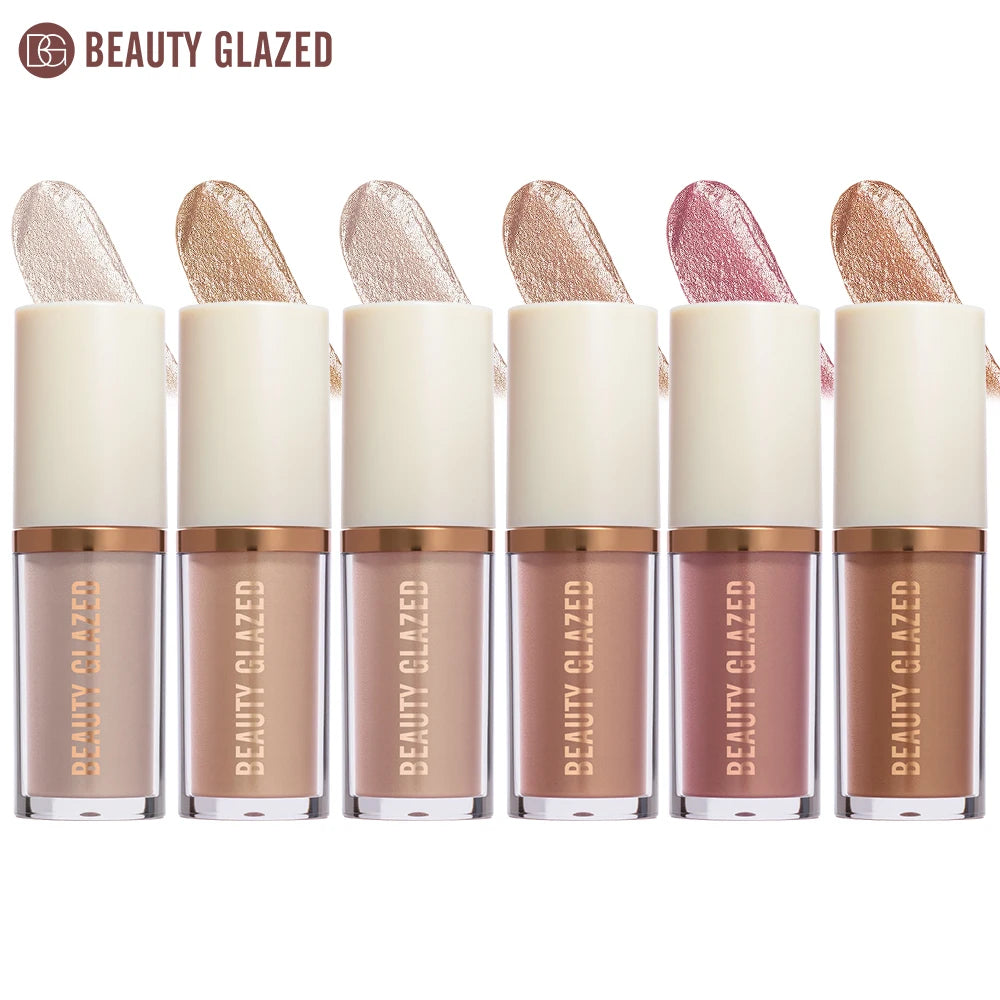 6 Color Face Liquid Highlighter Bronzer Contouring Highlight Fluid Makeup Face Shimmer Shine High Lighter Iluminador Maquillaje