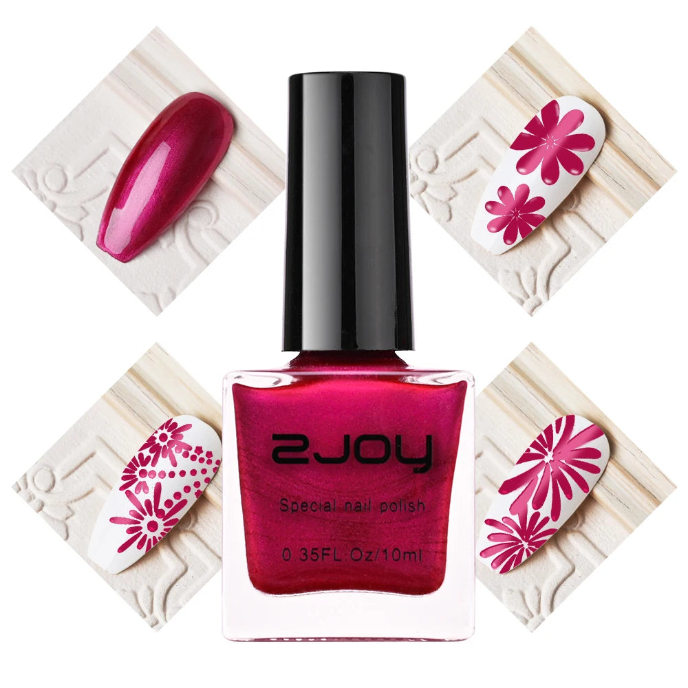 10ML Stamping Nail Polish Colorful Nail Printing UV Gel Varnish Soak Off Oil Stamp for Nails Hybrid Fast Dry Nail Polish Lacquer