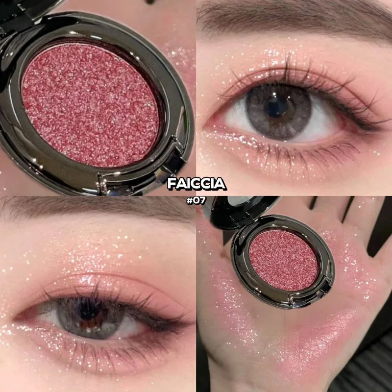 Metallic Glitter Eyeshadow Cream Chameleon Butterfly Green Shimmer Highlighter Pearlescent Eyeshadow Palette Sparkle Eyes Makeup