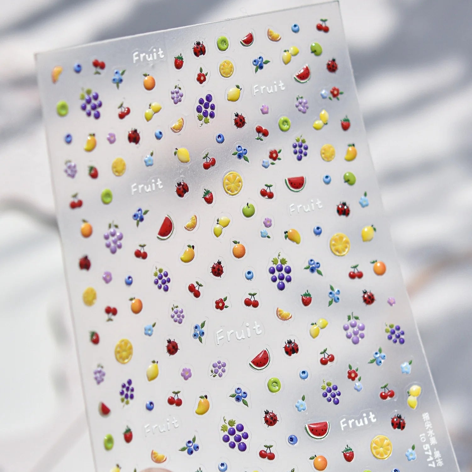 5D Summer Ocean Nail Stickers Seaside Vacation Colorful Fish Bubble Starfish Little Octopus Nail Decal Fresh Sea Manicure Decor