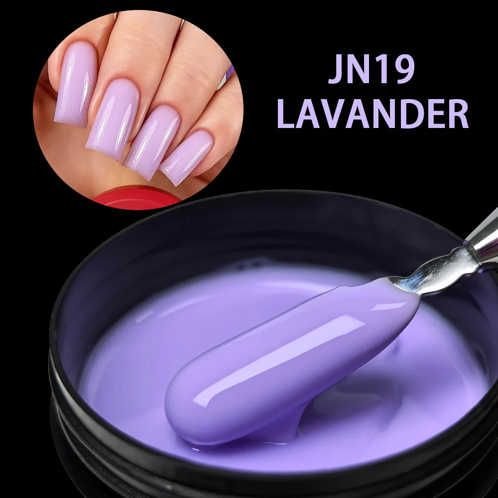 Jillnails Hema TPO Free Natural Yellow Nude Builder Nail Gel 100g/50g 100ml for Nail Extension Sculpting