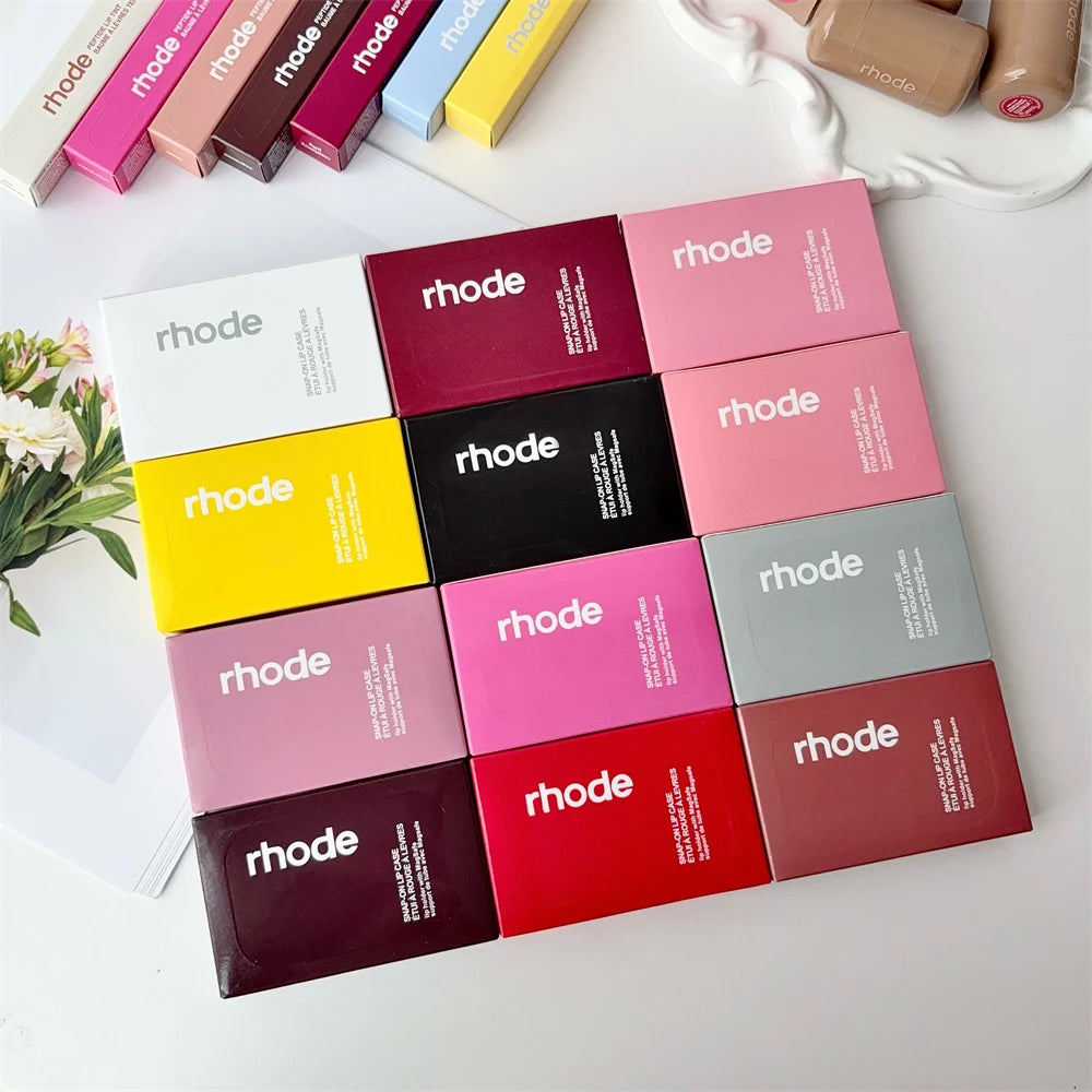 Rhode New Style Lip Gloss Ribbon Color Magnetic Snap-on Lipstick Stand Holder Makeup Limited Edition Long Lasting Lip Glosses