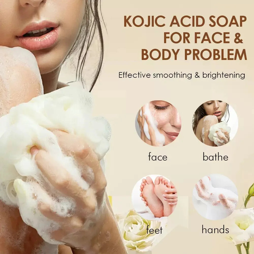 Kojic Acid Soap Skin and Body Soap – Original Kojic Acid, Bar with Coconut & Tea Tree Oil – 100g x 1 Bar