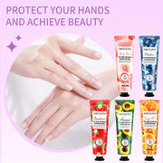 Meidian 5-Piece Fruit Fragrance Hand Cream Set – Moisturizing & Hydrating Hand Care for Dry Skin, Helps Keep Hands Soft, Smooth & Nourished