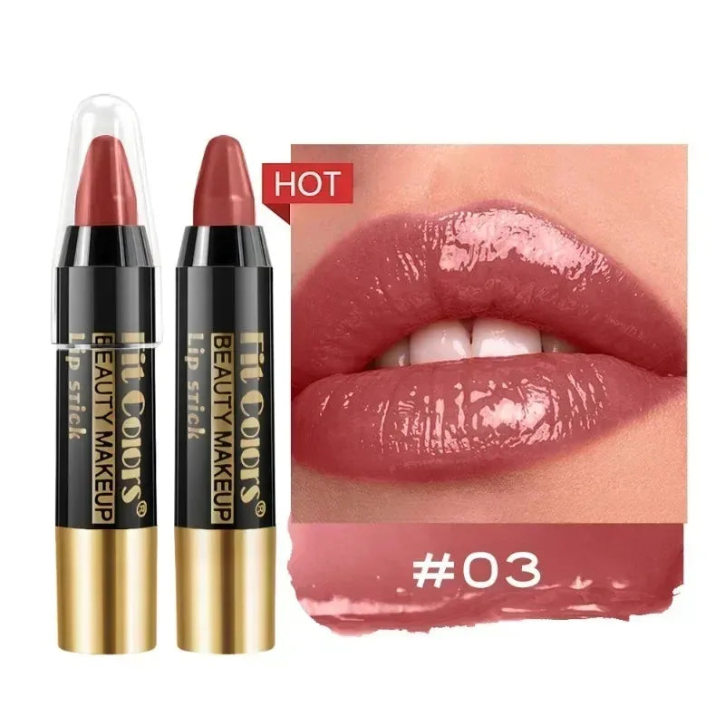 Easy Coloring Gloss Lipstick Lasting Waterproof Matte Crayon Lip Gloss Stick High Pigmented Moisturizing Lip Liner Pen Makeup