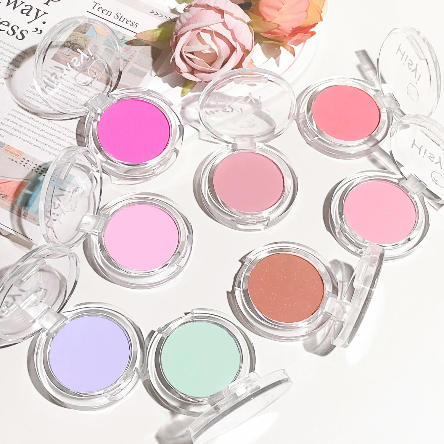 HISYI slightly tipsy blush matte fine flash micro flash natural color makeup pure desire monochrome blush plate