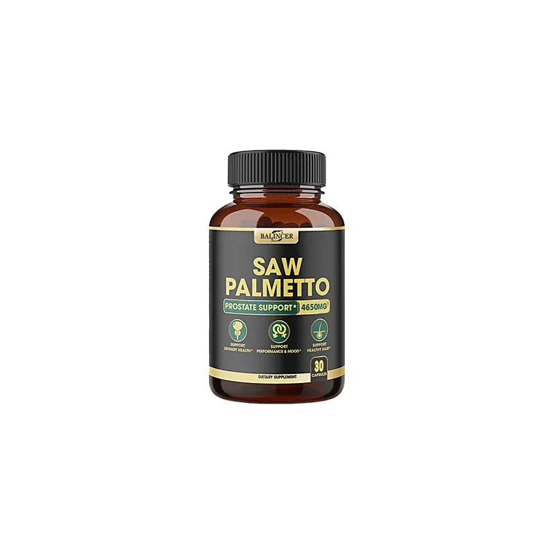 Balicer Saw Palmetto Capsules for Men's Prostate Health, Hair Growth, Urinary Tract Health, Non-GMO Gluten-Free