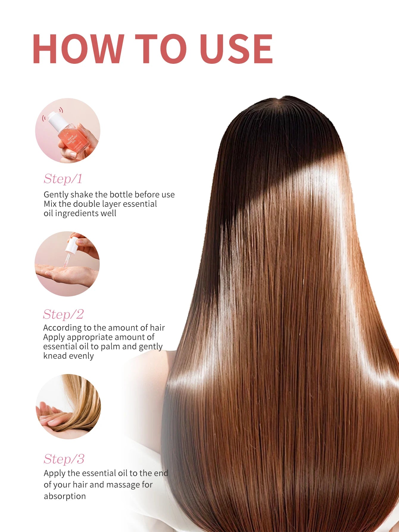 EJW Hair Oil Serum for Frizzy Hair,Smooth & Shine Anti-frizz Hair Serum,Morocco Oil Silk Bright Hair Frizz-free Serum.