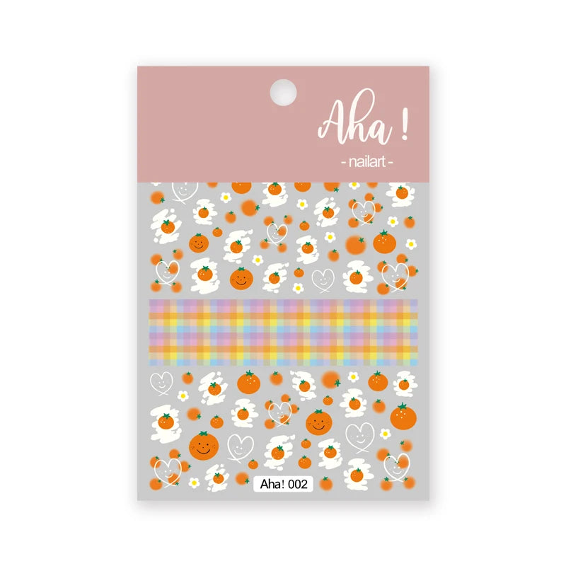 1pc Cute White Cloud Nail Stickers Ultra Thin Nail Art Stickers Self Adhesive Decals Star Moon/Flower/Clouds Kawaii Nail Decals