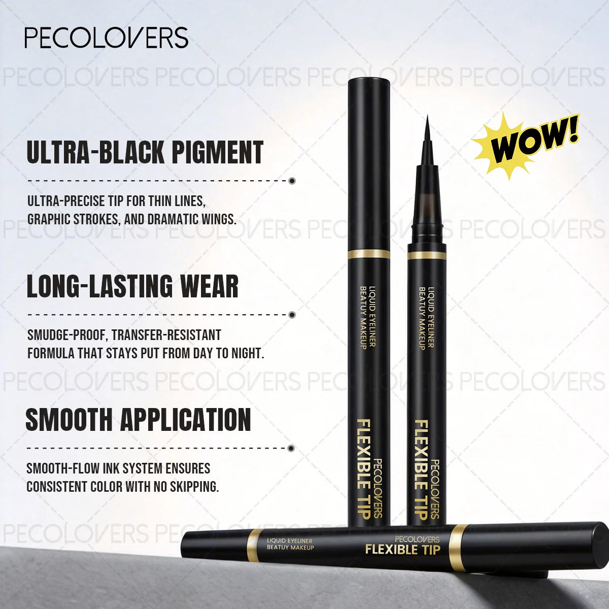 10PCS High-Pigment Black Liquid Eyeliner Kit,Precision Slim Tip Liquid Eye Liner,Fast Drying Transfer-Resistant Formula,No Skipping No Bleeding,Durable All-Day Wear,Suitable for Beginners & Professional Makeup
