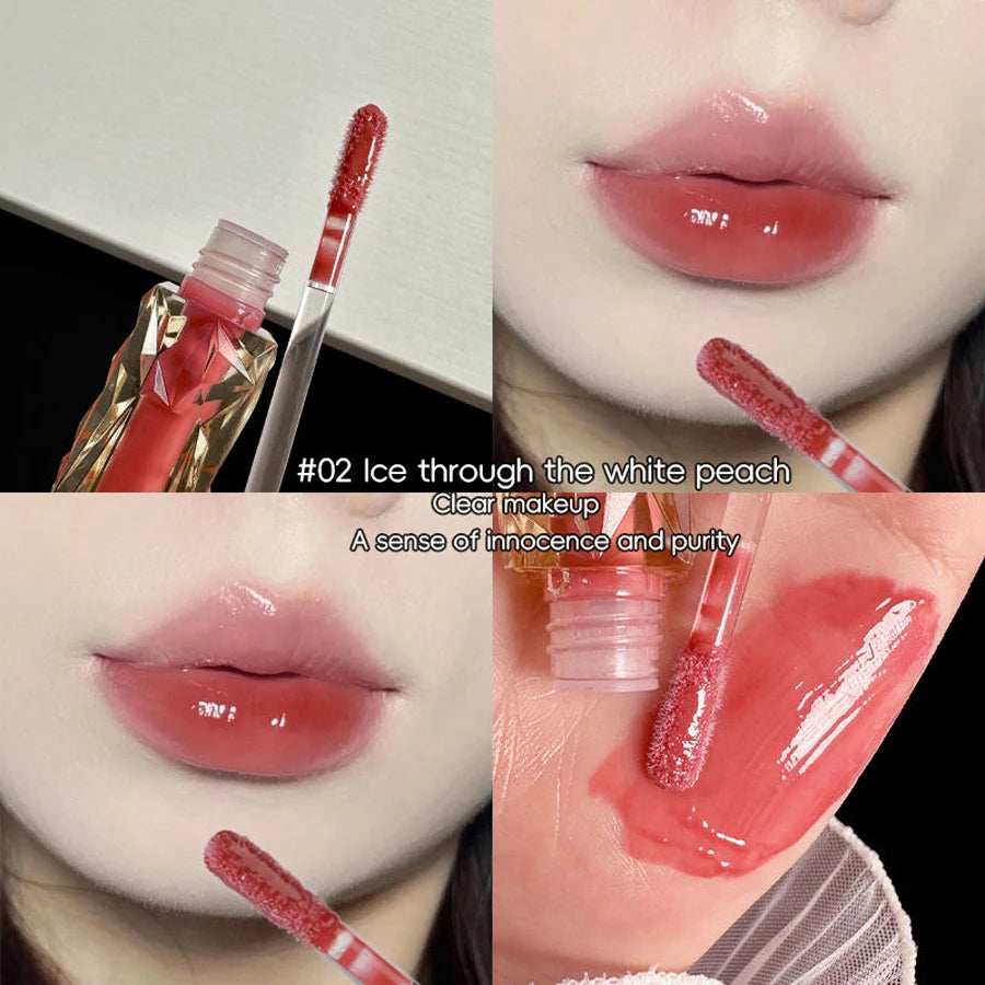 6 Color Water Lip Glaze Mirror Gloss Natural Lasting Hydrating Moisture Not Easy To Take Off Makeup Liquid Lipstick