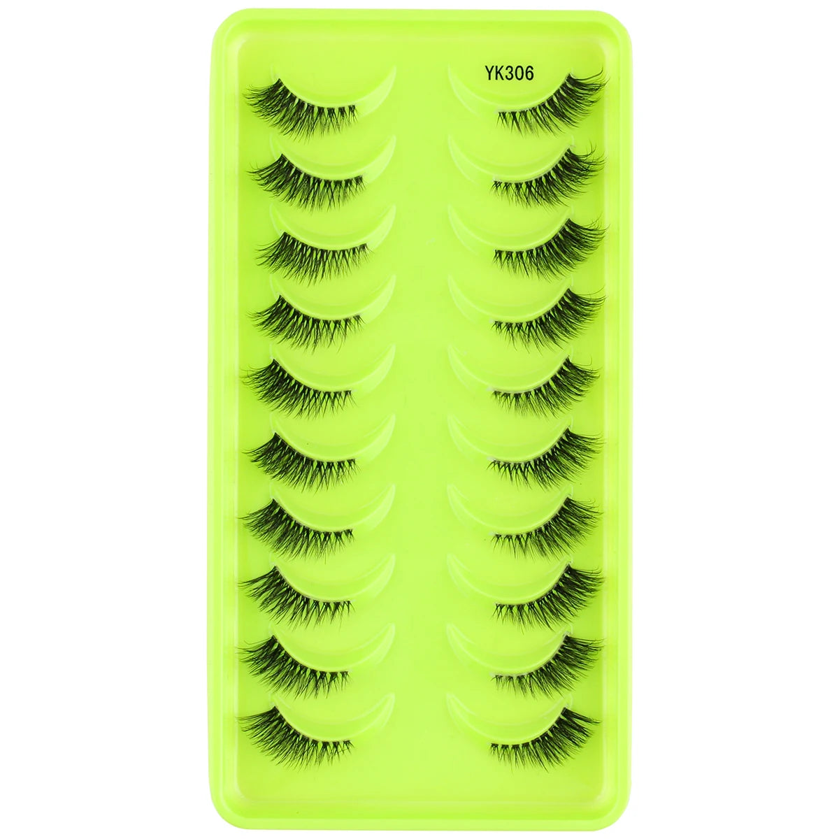 New Half Eyelashes 3/10 Pairs Half Lashes Natural 3D Cat Eye Lashes Clear Stem False Eyelash Extension Makeup Faux Cils Maquiage