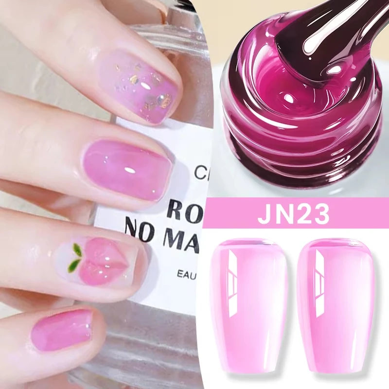 BORN PRETTY 10ml Translucent Color Gel Polish Jelly Nude Autumn Jelly Amber Semi Permanent UV Gel Nail Art Soak Off Gel Varnish