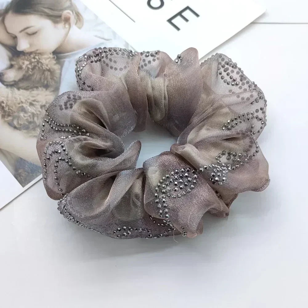 Women Lace Hair Scrunchies  Bow Hair Fantaisie Tie High Elasticity