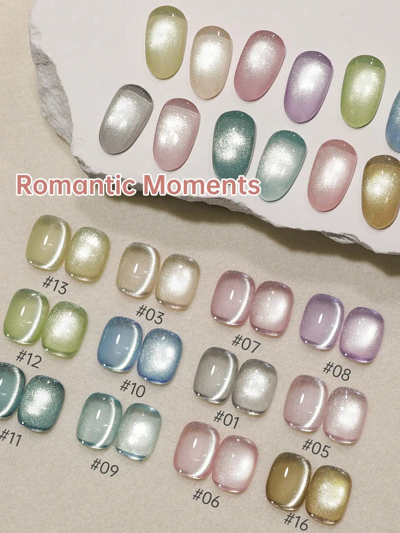 12-Color 15ml Cat Eye Gel Nail Polish Set,UV LED Soaking Nail Gel, Semi-Permanent, DIY Salon Quality Nail Art Gel For Spring