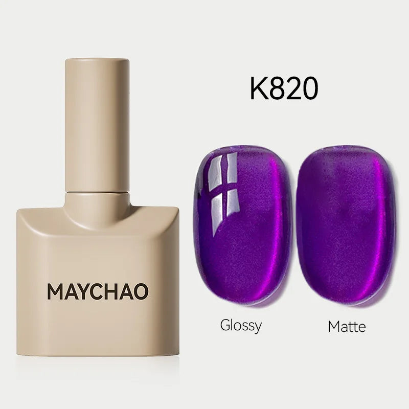 MAYCHAO Glitter Gel Nail Polish 7.3ml Semi-permanent Sequins Shiny Gel Base Top Coat Soak Off UV LED Varnish Nail Art Decoration