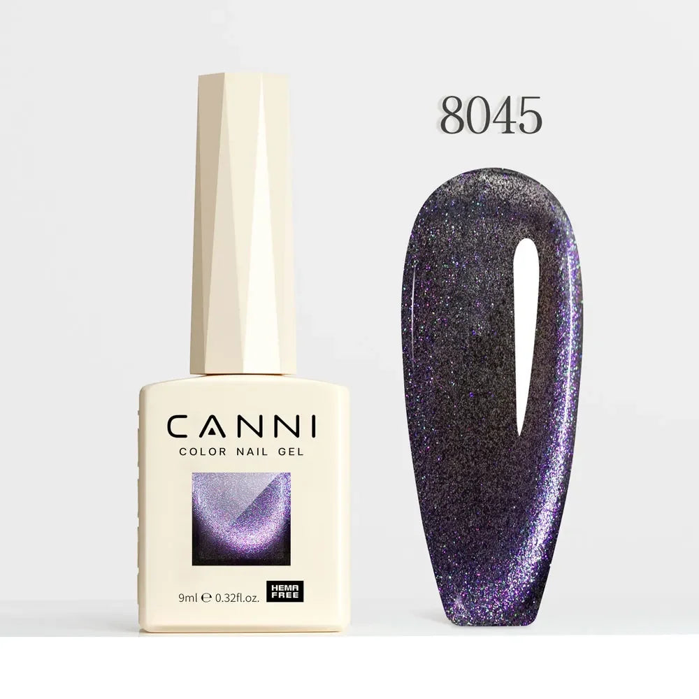 CANNI HEMA FREE TPO FREE 9ml Glitter Silver Cat Magnetic Gel Nail Polish Galaxy Diamond Full Coverage Pigmented Gel for Nail