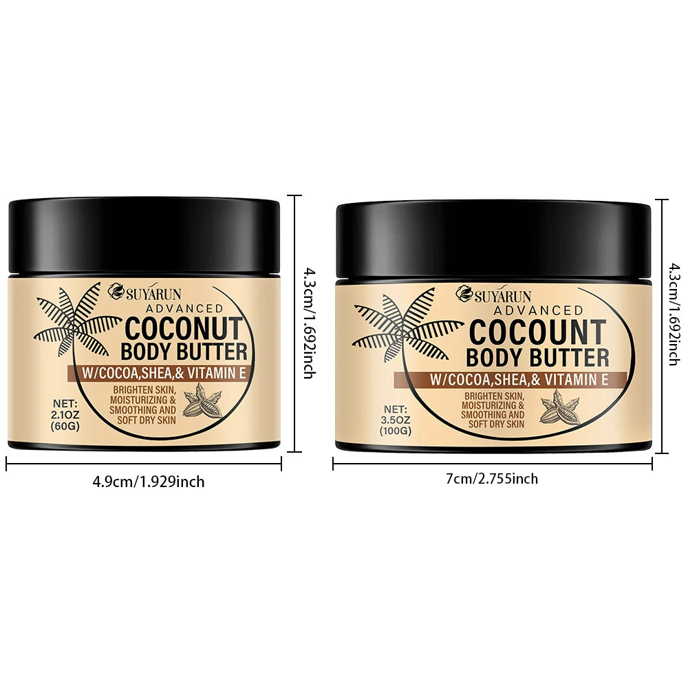 SUYARUN Deep Moisturizing Cream for Dry Skin, Organic Hydration with Coconut Oil, Fast Absorbing, 24 Hour Nourishing.