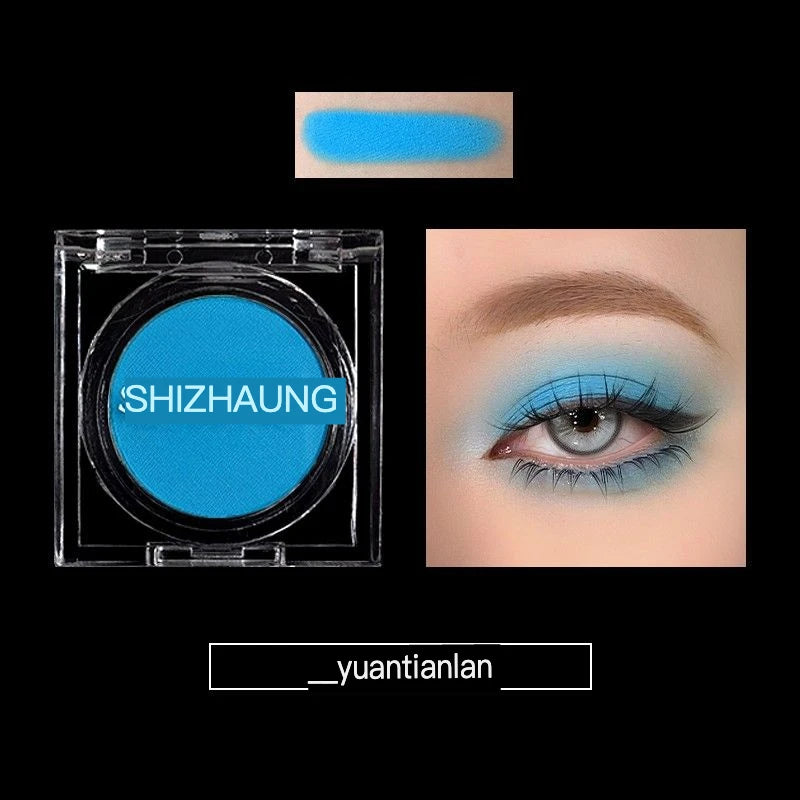 Monochrome Eyeshadow, Matte Color, High Saturation, High Color Rendering, White Fine Glitter, High-gloss Eye Makeup, Chameleon