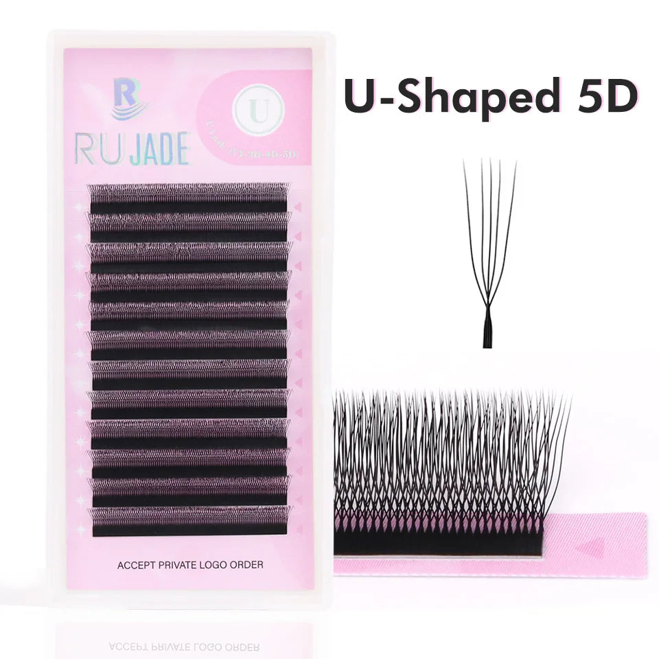 NEW Brown 3D Fairy W-Shaped Eyelash Extension Brown 4D Hand Woven Lashes Premade Fans 2D 5D Clover Eyelash 3D Fairy Spike Lashes