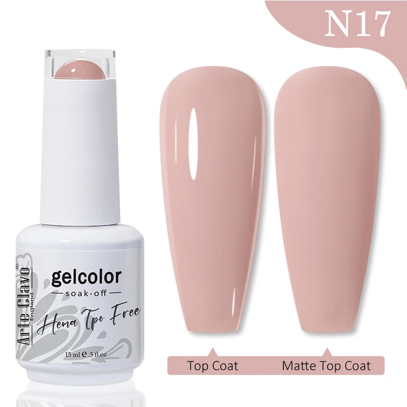 Arte Clavo 15ML Red Brown Color Gel Nail Polish Autumn Winter Nail Art Gel Nail Supplies Semi Permanent Soak Off UV Gel Varnish