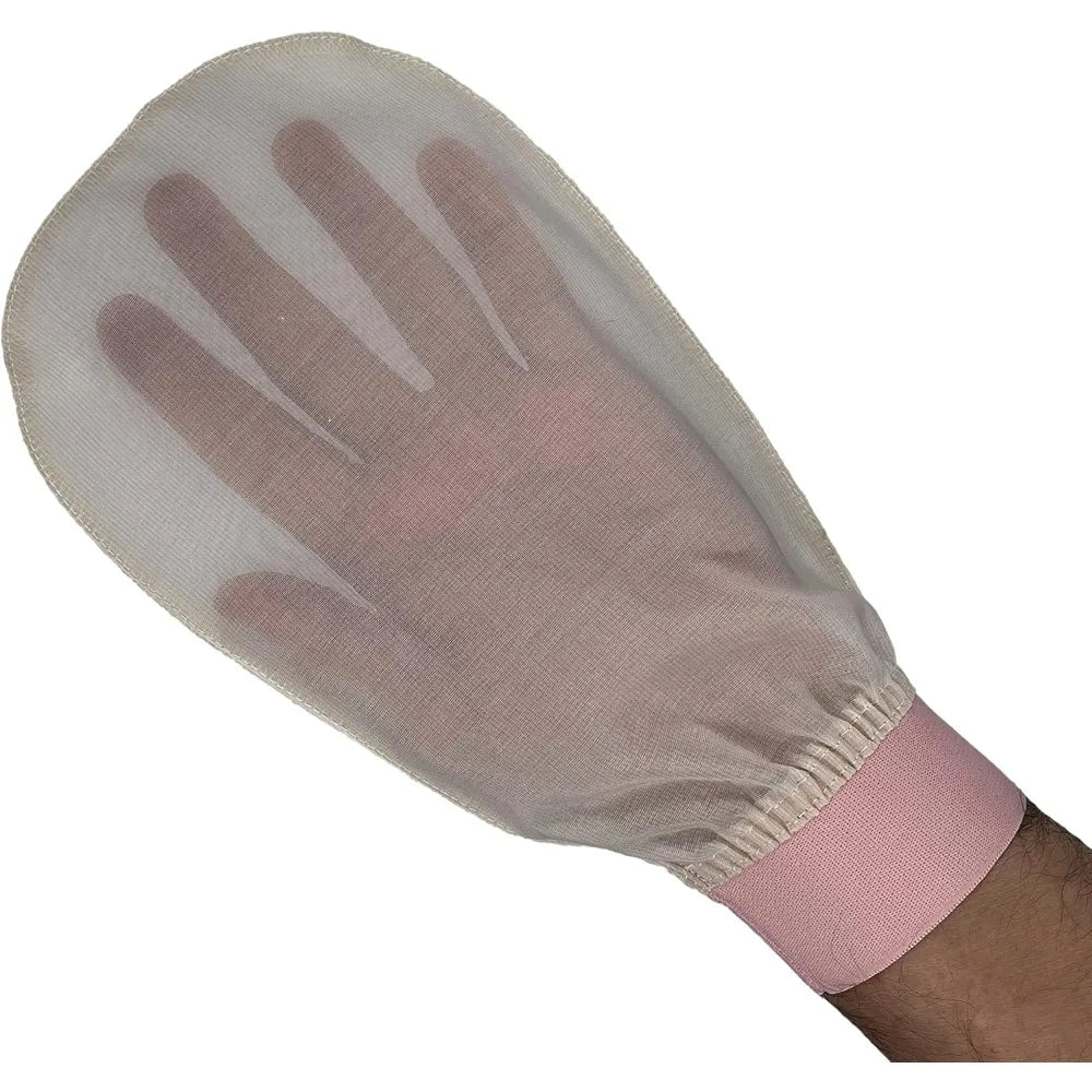 100% Silk Glove for Handcrafted Turkish Skin Peeling Scrubber Bath Sauna Exfoliator  Bath Face Wash Gloves Bathing Accessories