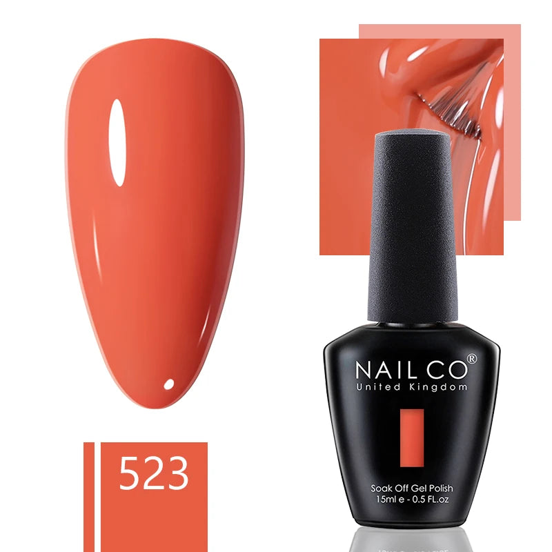 NAILCO 15ml Dark Gel Nail Polish Semi-permanent Varnish Hybrid UV Nails Art Glitter Colors Gel Polish Manicure Enamels For Nails