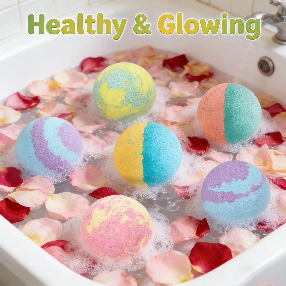 Wiieey Bath Balls for Kids Gentle Skin Cleansing Deep Hydration Calming Scent Infusion Rich Bubble Soothing Bath Bombs 180g