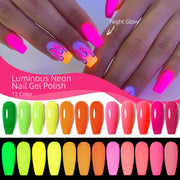 15ml Neon Luminous Gel Nail Gel Polish UV Soak off Lacquer Varnishes Summer Candy Hot Pink Green Yellow Nails Art