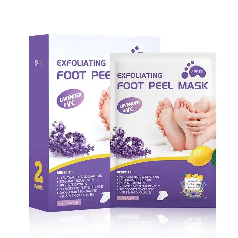 Foot Peel Mask,Exfoliator Peel Off Calluses Dead Skin Callus Remover,Foot Mask for Dry Cracked Feet,Foot Peel Mask with Lavende