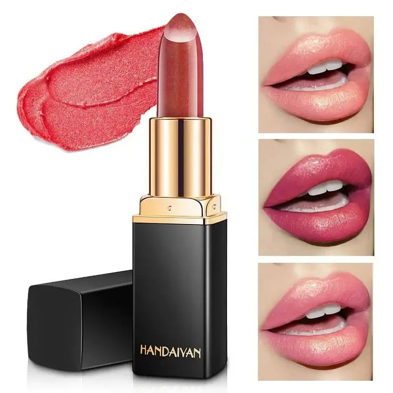 Pearl Changing Metallic Lipstick 9 Colors Long Lasting Shiny Warm Gold Plated Mermaid Maggie Women Lipstick