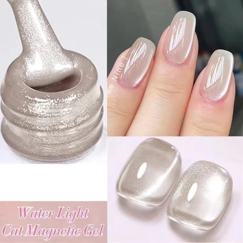 BORN PRETTY Pink Water Light Cat Magnetic Gel Nail Polish Aurora Spar Glitter Glass Bead Soak Off UV LED Semi-Permanant Varnish