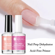 UR SUGAR 15ml Nail Dehydrator and Primer Acid Free Natural Dry Nail Prep for Acrylic and UV Gel Nail Polish Superior Bonding Set