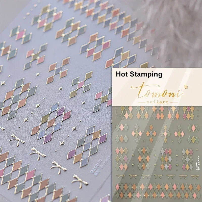1pcs Elegant 5D Pearl Lace Wave Nail Art Stickers Exquisite White Lines Nail Decoration Decals DIY Self Adhesive Transfer Slider