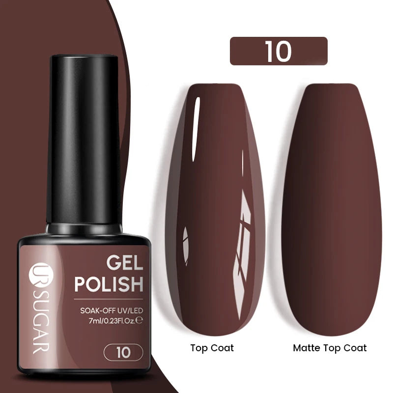 UR SUGAR 7ml Glitter UV Gel Nail Polish Glitter Sequins Soak Off UV Gel Varnish Colorful Nail Gel Polish DIY Nail Art Polish