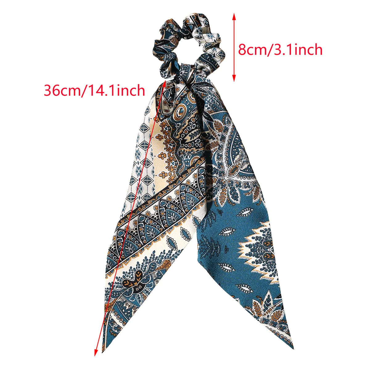 1/3/4Pcs Paisley Flower Triangle Scarf Hair Scrunchies Hair Accessories Set Hair Ties Scrunchy Hair Ties