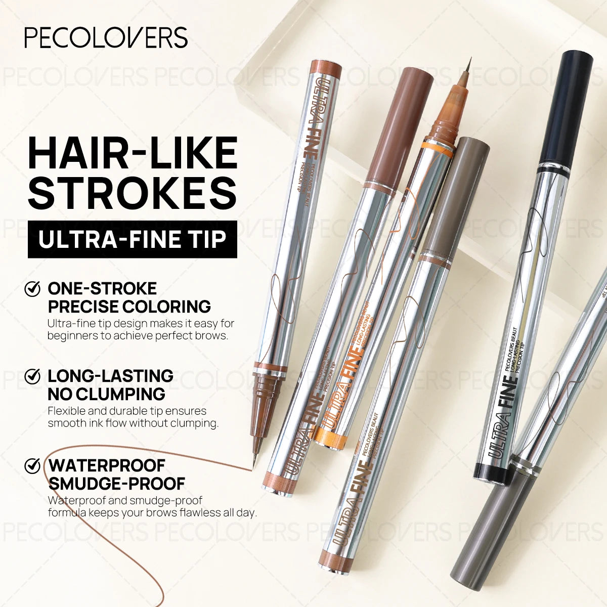 1PC Long-Lasting Waterproof Eyebrow Pencils - Precision Microblading Liquid Eyebrow Tattoo Pencils with Fine Tips for Sketching