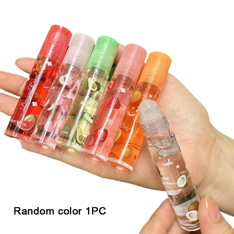 6 Color Plumping Clear Lip Oil Mirror Water Lip Gloss Lip Glaze Transparent Liquid Lipstick Moisturizing Fruit Lips Care Make Up