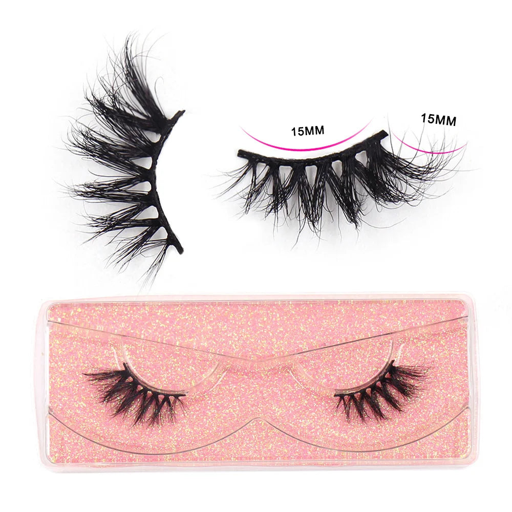LEHUAMAO Half Eyelashes Natural Half Eye False Eyelashe Soft Wispy 3D Mink Lashes Eyelash Extension For Foxy Eye Sexy Eye Makeup