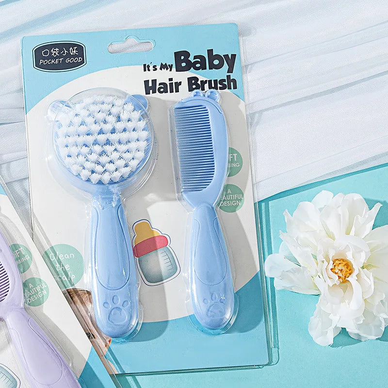 Baby Comb Hair Removal Brush Newborn Boys and Girls Baby Shampoo Soft Brush Comfortable and Suitable for Infants Aged 0-3 Years
