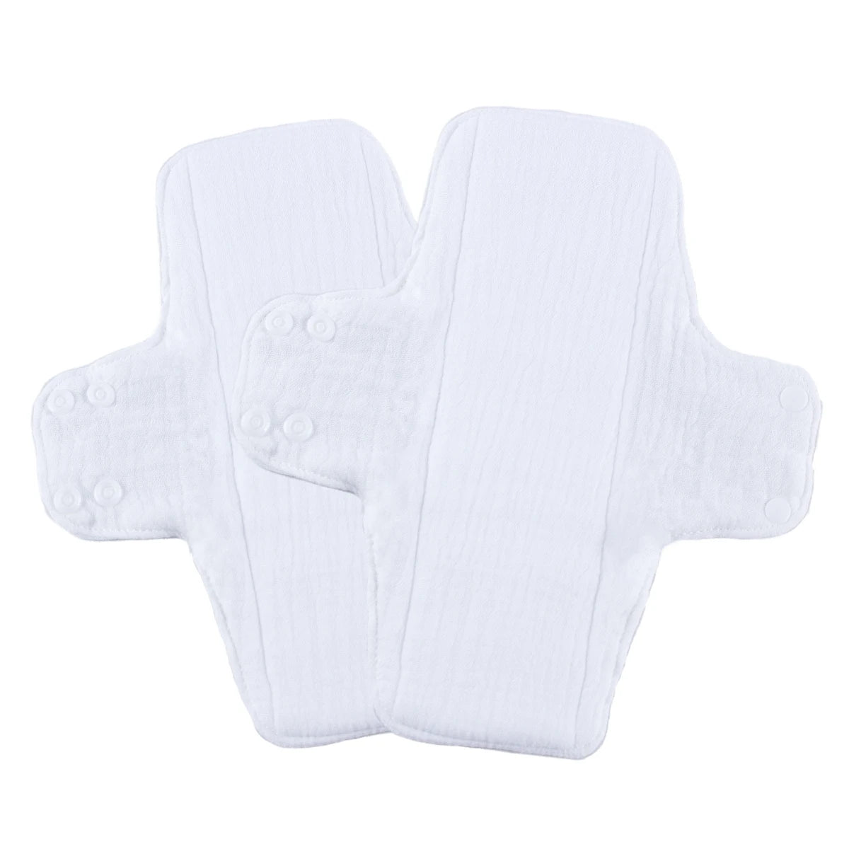 AIO 2Pcs White Cotton Yarn Soft Sanitary Pads Washable Incontinence Pad Highly absorbent Leakproof Pads Hygiene Supplies
