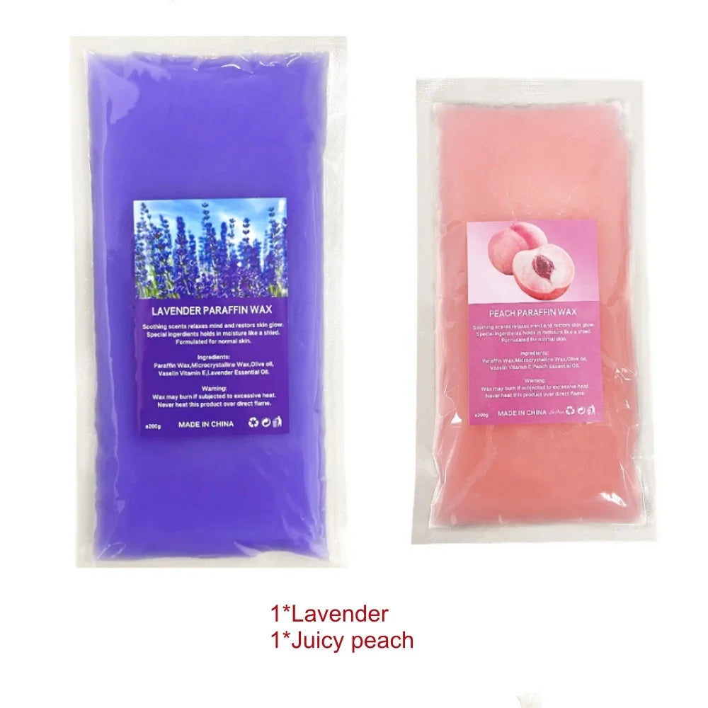 1pcs/2pcs Lavender Scented & Unscent Paraffin Wax Blocks for Hand and Feet Care Bath Dry Skin Moisturizing Nourish Whitening