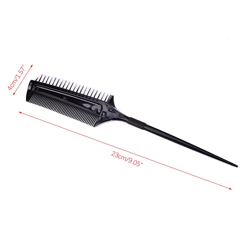 Professional Hairdressing Double Side Dye Comb with Nylon Hair Drying Brush Tinting Combs Hair Color Brush Hair Styling Tools