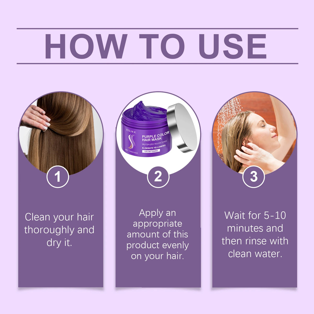 Purple Repairs Hair Mask Collagen Keratin Treatment Hairs Conditioner Hair Essential Oil Nourishing Repair Dry Damaged Hair Care