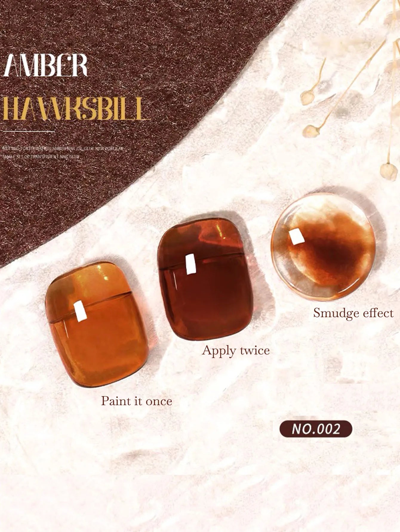 1-6pcs PSK Tortoiseshell Amber Gel Nail Polish 2026 New Autumn Popular Maillard Brown Semi Transparent Amber Dyeing Gel NaIl Art